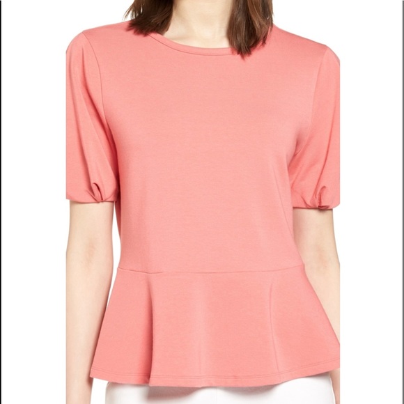 halogen peplum top